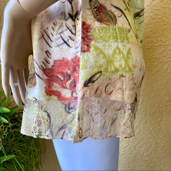 Blue seven brand floral embellished top - Picture 5 of 10